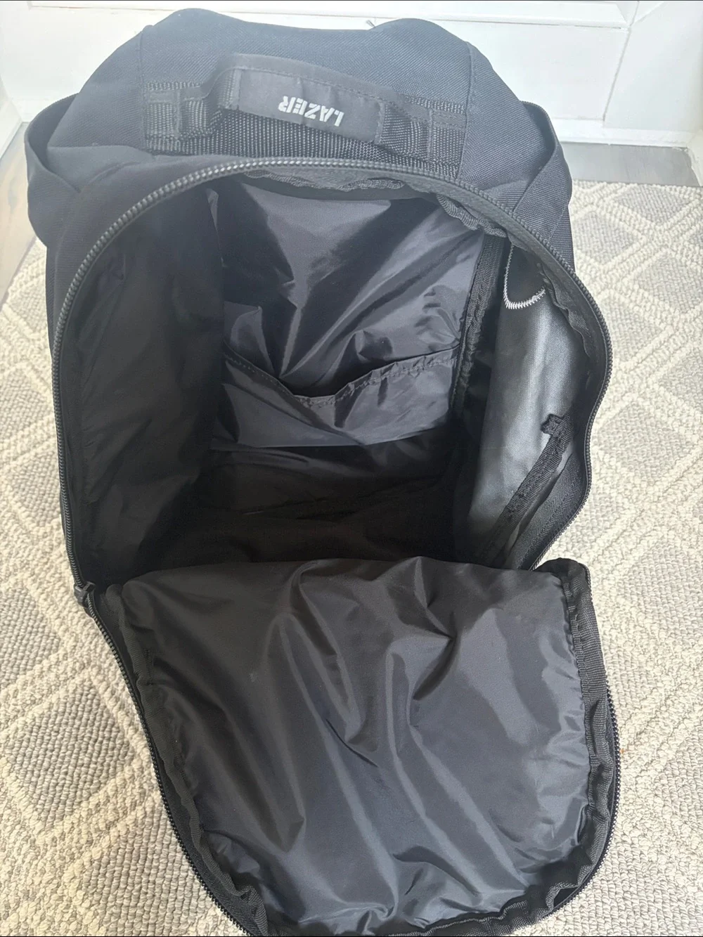 Nike Black Lacrosse Backpack with Reflective Silver Accent